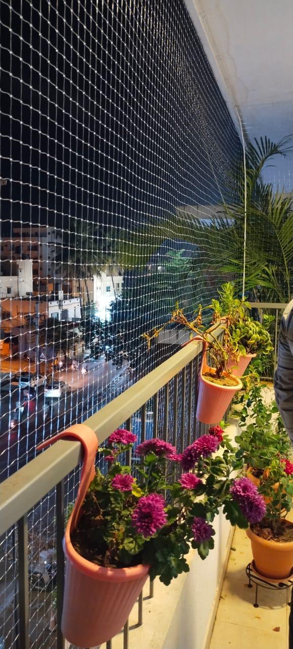 Balcony safety nets — photo 2 installation in Bengaluru & Mysuru — real project photo by Jogi Invisible Grills