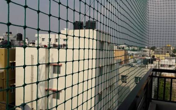 Balcony Protection Nets — photo 10 installation in BTM Layout — real project photo by Jogi Invisible Grills