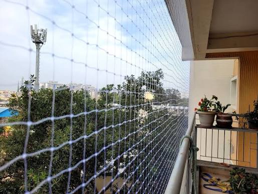 Balcony Nets — photo 1 installation in Bangalore — real project photo by Jogi Invisible Grills