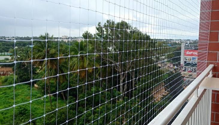 Balcony Nets — photo 6 installation in Bangalore — real project photo by Jogi Invisible Grills