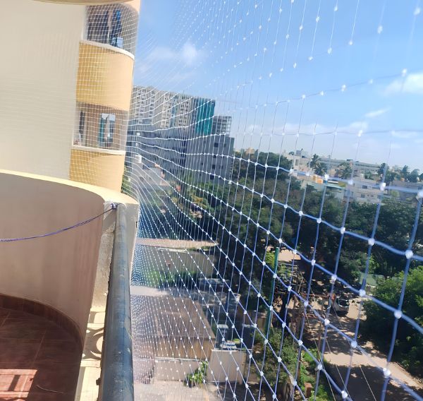 Balcony Nets — photo 5 installation in Bangalore — real project photo by Jogi Invisible Grills