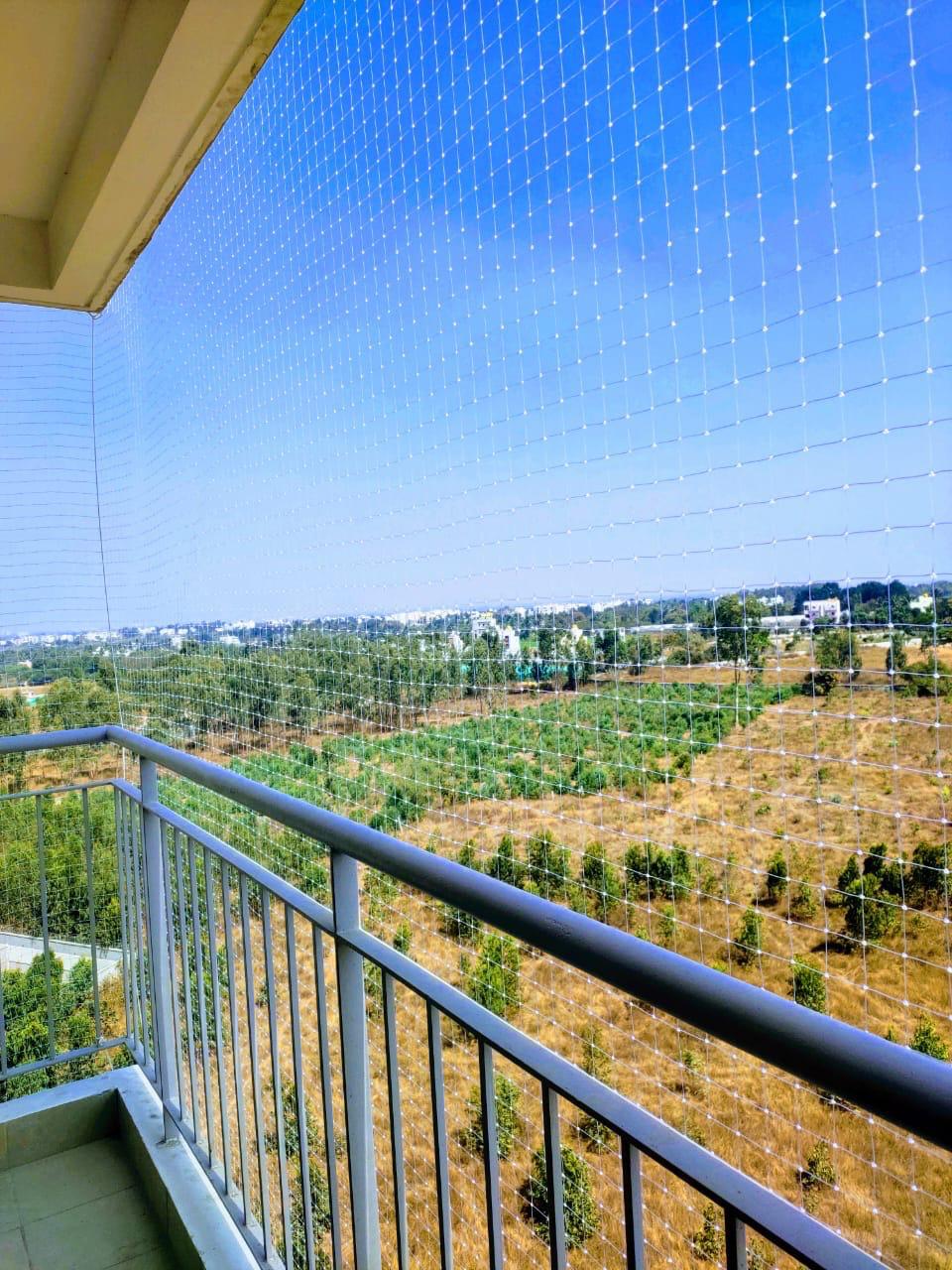 Balcony Safety Nets — photo 2 installation in Jayanagar — real project photo by Jogi Invisible Grills