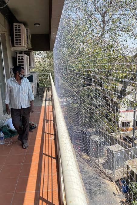 Balcony Children Safety Nets — photo 4 installation in Bengaluru & Mysuru — real project photo by Jogi Invisible Grills