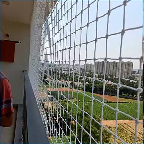 Balcony Nets — photo 4 installation in Bangalore — real project photo by Jogi Invisible Grills