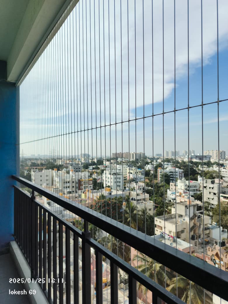 Balcony Invisible Grills — photo 20 installation in Bengaluru & Mysuru — real project photo by Jogi Invisible Grills