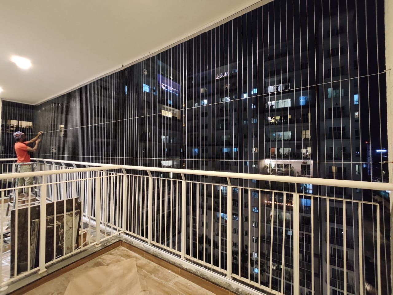 Staircase Invisible Grills — photo 2 installation in Bengaluru & Mysuru — real project photo by Jogi Invisible Grills