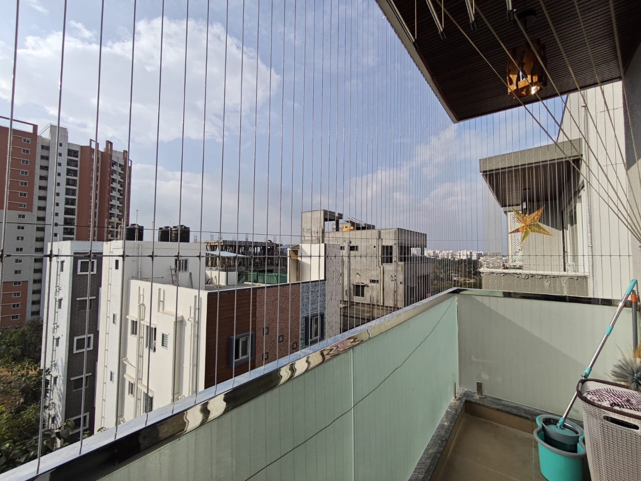 Balcony Invisible Grills — photo 10 installation in Bengaluru & Mysuru — real project photo by Jogi Invisible Grills