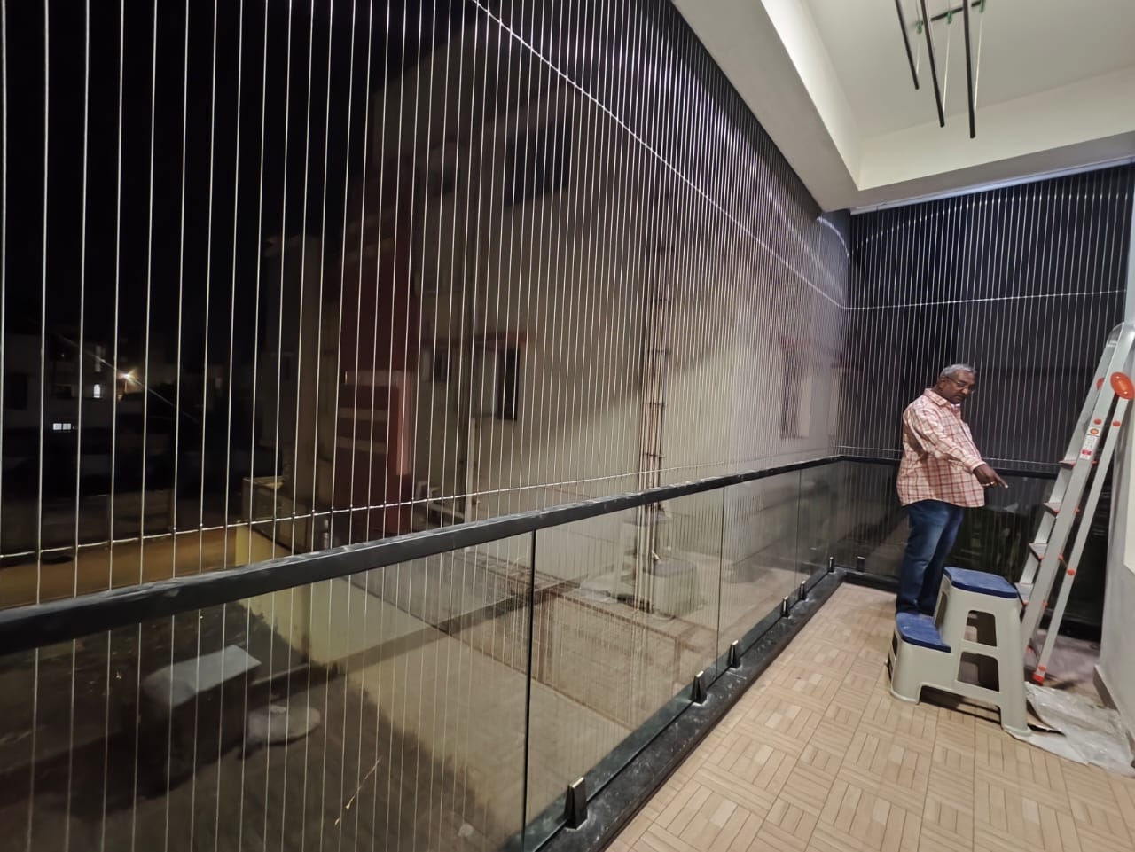 Window Invisible Grills — photo 20 installation in Mysore — real project photo by Jogi Invisible Grills