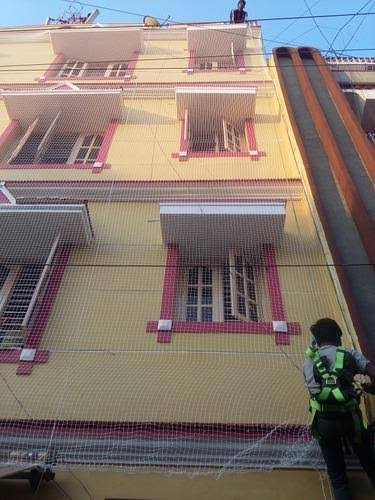 Safety nets installation in Nazarbad, Mysore — real project photo by Jogi Invisible Grills