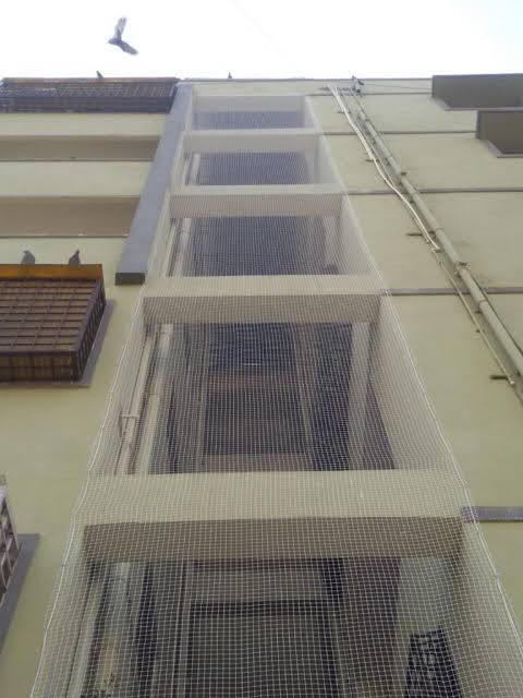 Safety nets installation in RT Nagar, Bangalore — real project photo by Jogi Invisible Grills